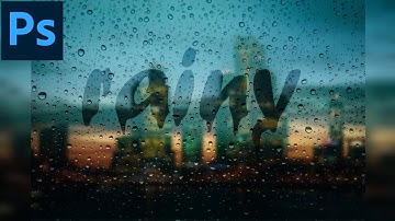 How To Easily  Create Rainy Text Effect In Photoshop | Photoshop Tutorial