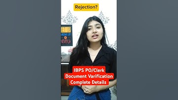 IBPS PO Clerk Document Varification #documentsverification #list #ibpspo #joining #dv