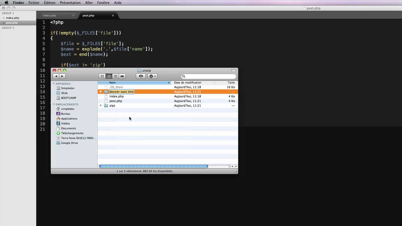 Décompresser une archive zip en PHP