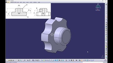 Catia V5 Modelling Practice Star Knob
