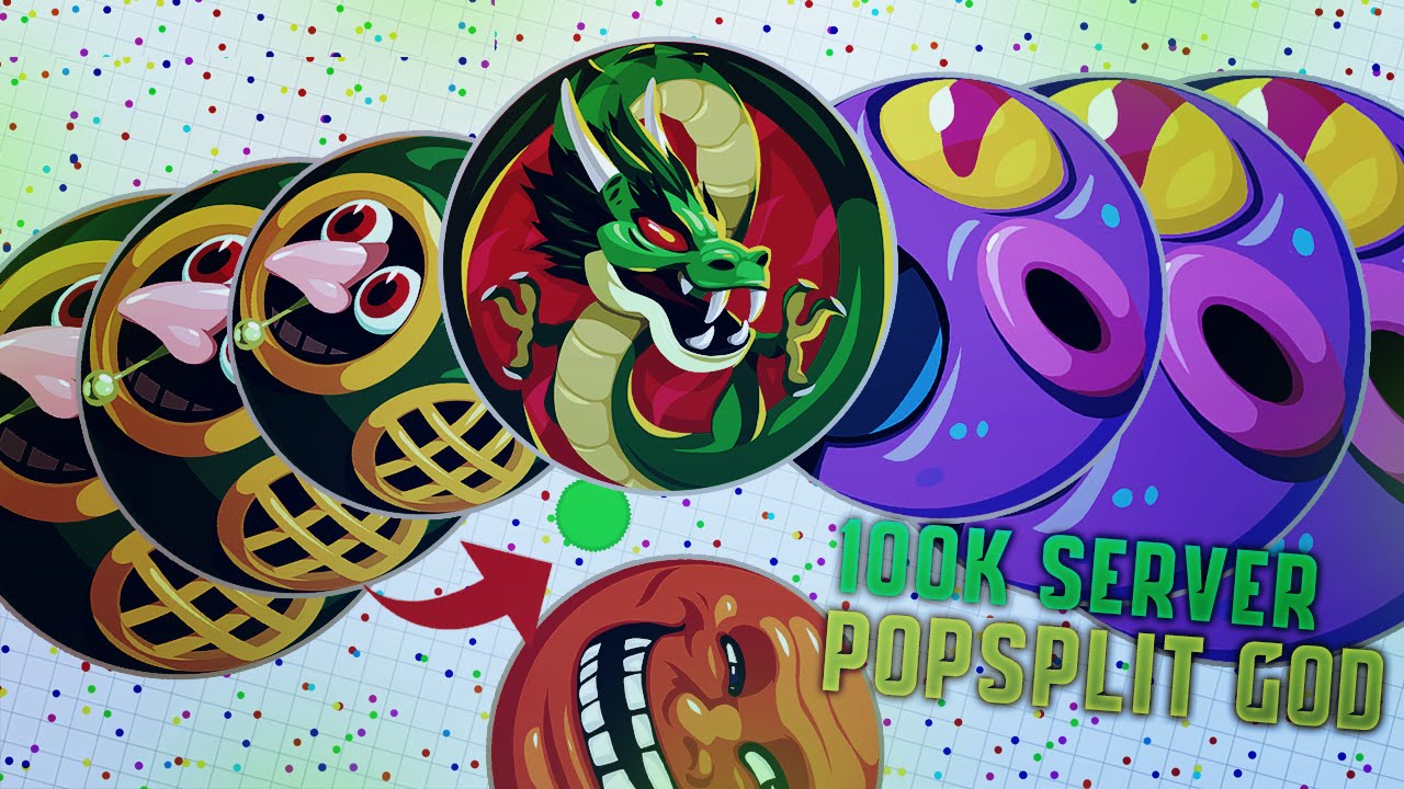 AGAR.IO POPSPLITTING THE 100K SERVERS // BEST MOMENTS , HACKED LOBBY , NEW TRICKS HACK (Agario)