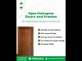 Ngao Mahogany doors and frames. Strong frames.#ngaomahogany #doorsandframes #freedelivery