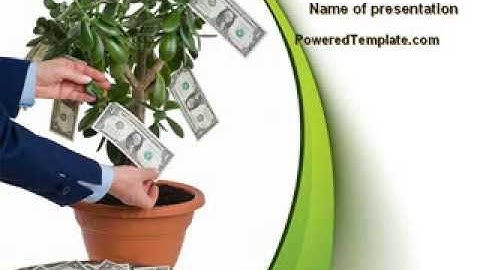 Money Tree Growing PowerPoint Template by PoweredTemplate.com