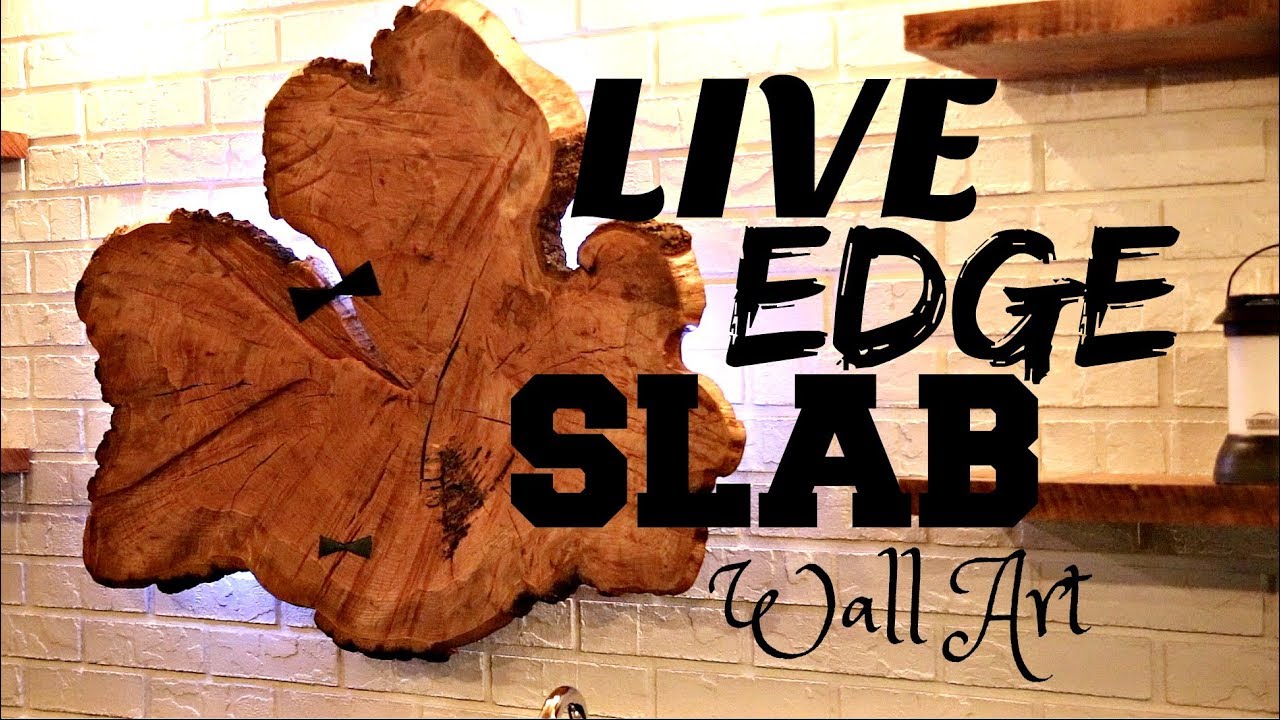 live edge slab outdoor kitchen wall art woodworking youtube live edge slab outdoor