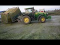 АО ПЗ Мелиоратор разгрузка на яме кукурузы на силос, трактором John Deere