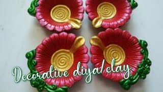 Decorative clay Diya | Diwali Diya |  homemade diya | Radhika4_Kitchen & Art