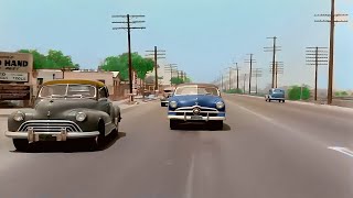 California 1950s, San Fernando in color [60fps, Remastered] w/added sound