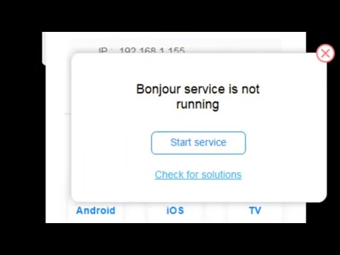 How To fix Bonjour Service errors in windows PC /apowermirror not working ios