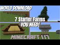 7 STARTER FARMS FOR MINECRAFT 1.17 YOU NEED | How to get a good start in Minecraft 1.17 Survival