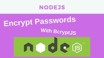 How to encrypt passwords With BcryptJS