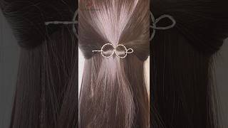 🌹 Diy keyring Hack,  Infinity Knot Barrette Hair pin, hair bun holder, Hair Stick  slide, Hair Grip