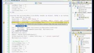 Celebrity Visual Basic visual studio 2008 Insert New Record Profile