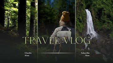 Green Simple Animated Travel Vlog YouTube Intro Video