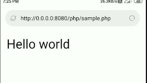 How to run PHP code on mobile using AWebServer?