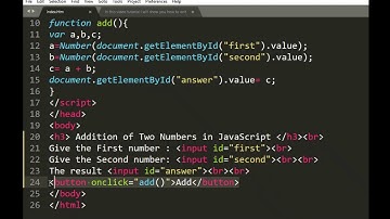 Addition of Two Numbers in JavaScript