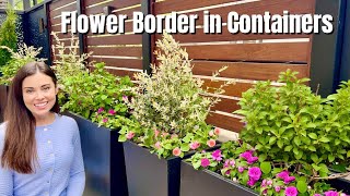 Creating Flower-Filled Garden Border On My Garage Deck! 🌸 Urban Container Gardening Ideas