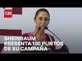 Sheinbaum presenta 100 puntos en el inicio de su campaa en el zcalo  las noticias