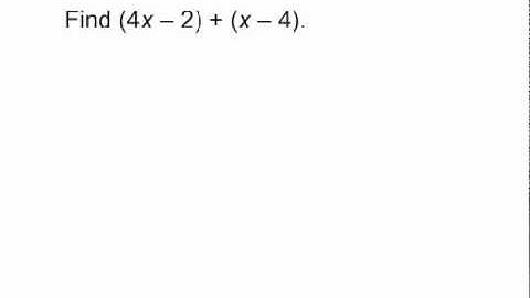 5.6 Adding Linear Expressions Part 1