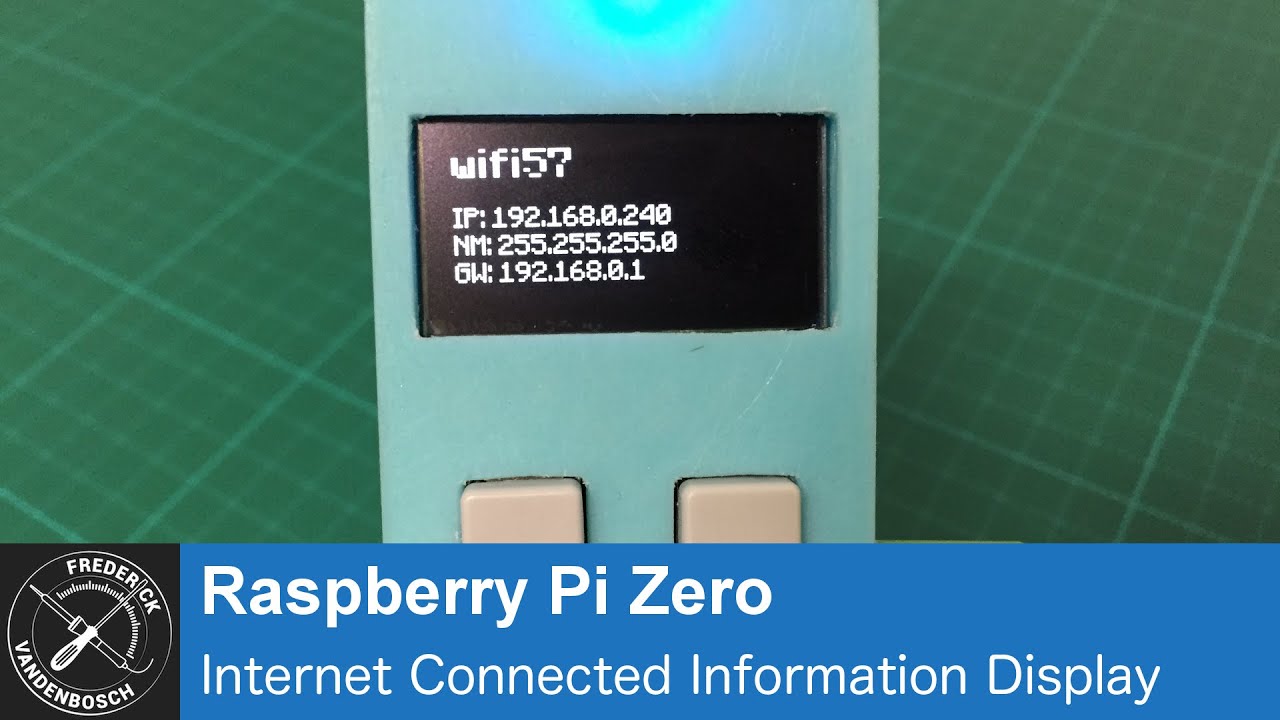 Raspberry Pi Zero Internet Connected Information Display