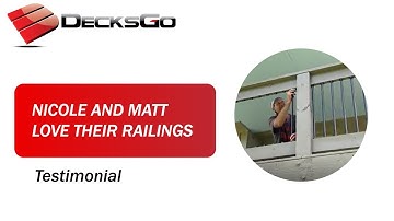 Deck railing with Snap n Lock Balusters installed in a snap.