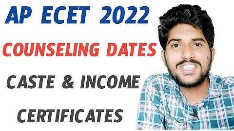 Ap Ecet 2022 | Counseling updates | caste and income certificates | bsd telugu tech