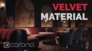 Creating Beautiful VELVET Material with the Sheen Effect in Corona Render for 3ds Max