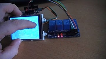 4D System uLCD 32PTU Display + Arduino + Relay Board