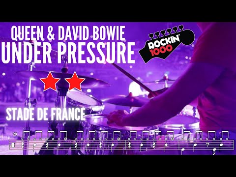 Under Pressure Queen David Bowie Played By 1 000 Musicians Paris 2022 With Scrolling Drum Score