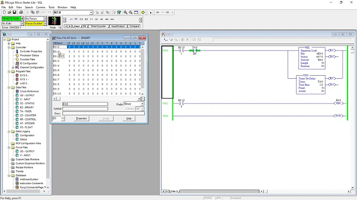 SQL (Sequencer Load) Instruction PLC500