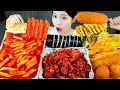 ASMR MUKBANG| 직접 만든 떡볶이 양념치킨 김밥 튀김 먹방 &amp; 레시피 FRIED CHICKEN AND TTEOKBOKKI EATING