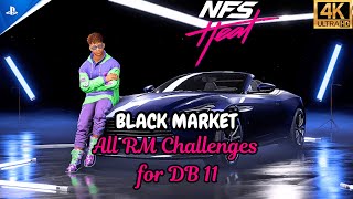BLACK MARKET - DB11 - RM ALL CHALLENGES - NFS HEAT ( PS5 4K 60FPS )