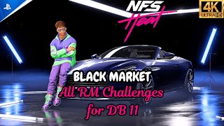 BLACK MARKET - DB11 - RM ALL CHALLENGES - NFS HEAT ( PS5 4K 60FPS )