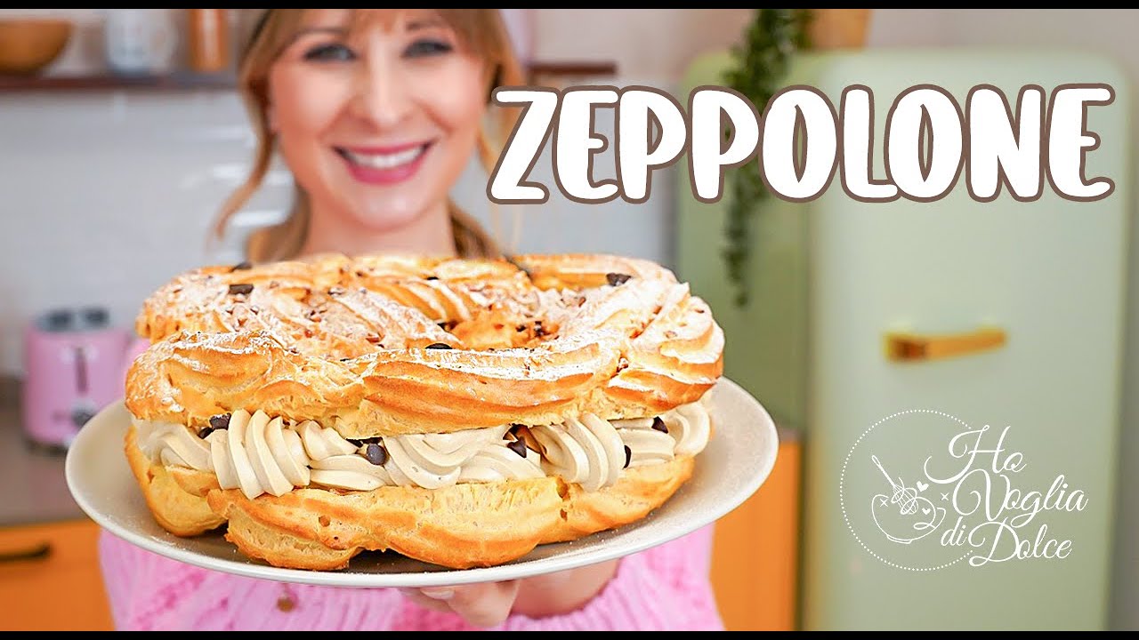 ZEPPOLONE CON CREMA AL CAFFÈ gigante RICETTA HO VOGLIA DI DOLCE