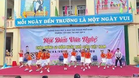 Khối 4 Trường TH Hà Huy Tập 2 Diễn văn nghệ chào mừng 40 năm ngày nhà giáo Việt Nam