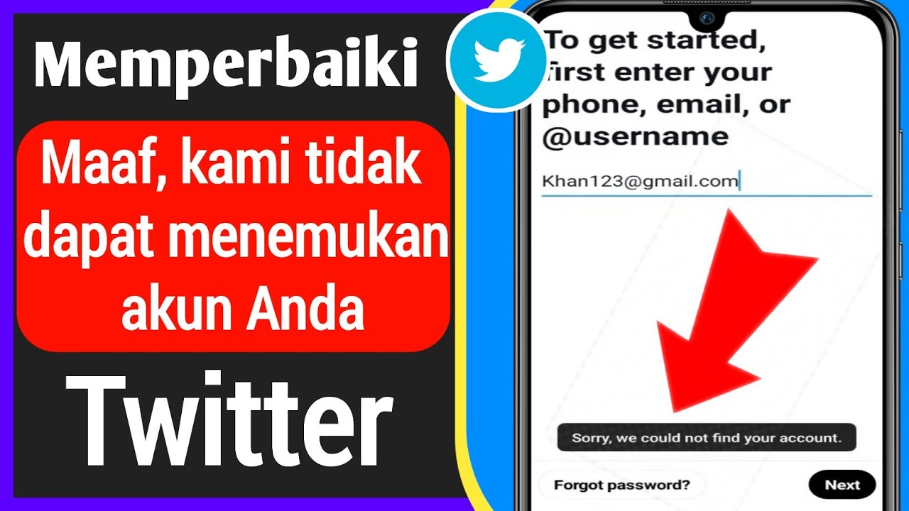 Cara Memperbaiki "Maaf kami tidak dapat menemukan akun Anda" masalah