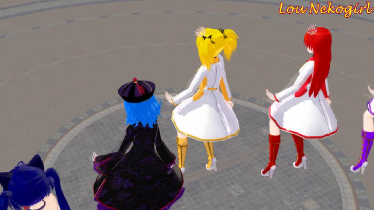 【MMD Fairy Tail】Lucy, Erza, Reby, Mirajane et Wendy - On the floor