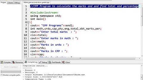 CPP Program to calculate student