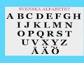 Svenska alfabetet SFI/The swedish alphabet