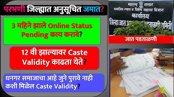 3 महिने झाले Online Status Pending काय करावे? | 12 झाल्यावर Caste Validity काढता येते? #ccvis