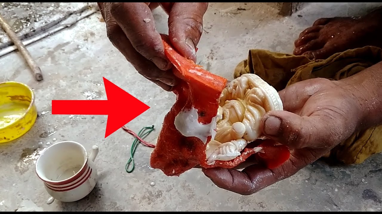 Ganesh ji ka Rubber Mold se Resin Casting Easy Process || Color Resin Cast || Art Tech