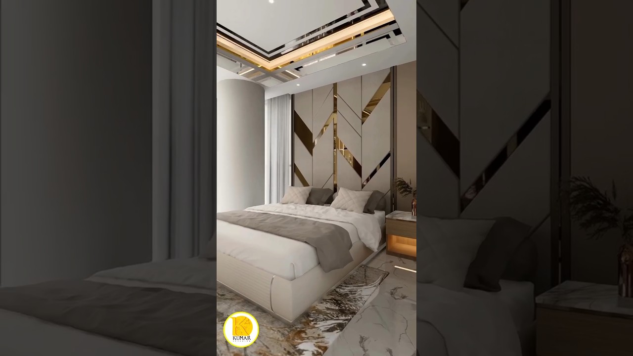 Luxurious Bedroom interior design Sai World Legend Luxury 3 bhk Flat Morden Style Interior Design 🔥🔥