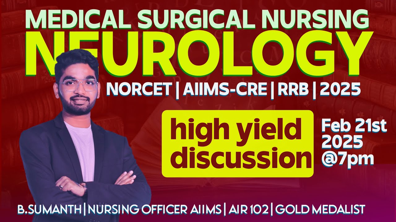 NEUROLOGY [MSN] | HIGH YEILD DISCUSSION | 2025 NORCET 8.0 & 9.O | AIIMS-CRE | RRB | MEDsee Nursing