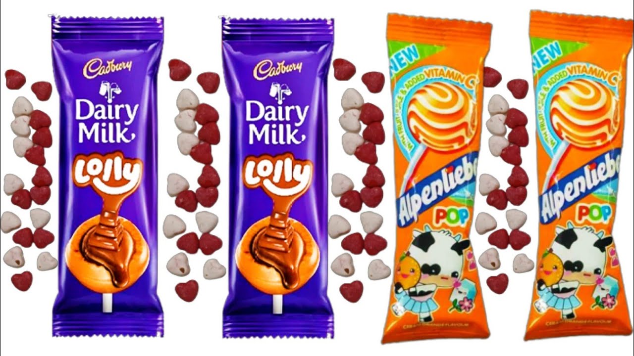 Dairy milk lolly vs Lolly vs Alpenliebe lollipop vs Lollipop