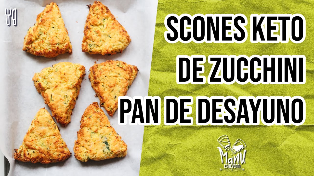 🥐 SCONES KETO DE ZUCCHINI Y QUESO | PAN KETO DE DESAYUNO BAJO EN CALORIAS | Manu Echeverri