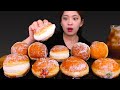 🍩Craem doughnut😍와.. 도넛이 빵 반, 크림 반.. 크림도넛 먹방!!🥰 [Chocolate, Milk, Matcha, Vanilla doughnut] Mukbang