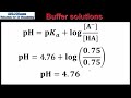 R3.1.17 Calculating the pH of a buffer solution (HL)