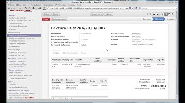 OpenERP - Odoo. Modulo Contabilidad (I). Openinnova