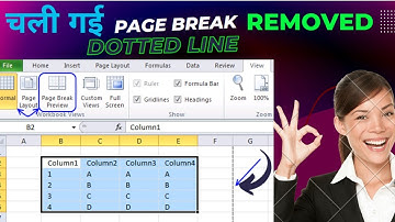 How to remove excel page break dotted line?, Remove page break line in excel