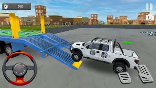 Police Pickup Truck Transport in Cargo Plane - Police Car Transporter Simulator - Android Gameplay screenshot 4