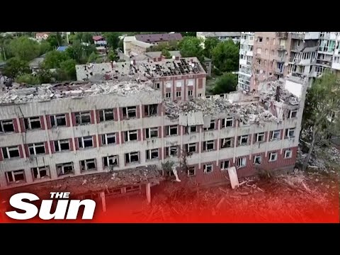 Russian airstrike destroys university in Ukraine's Donetsk region.